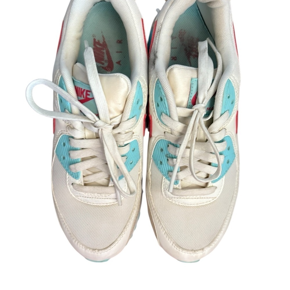 Nike Air Max 90 'Sail/Copa/Rattan/ Archaeo Pink' Size Women's 8 preloved - Picture 10 of 12